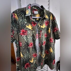 Hurley Floral Short Sleeve Button Up Shirt